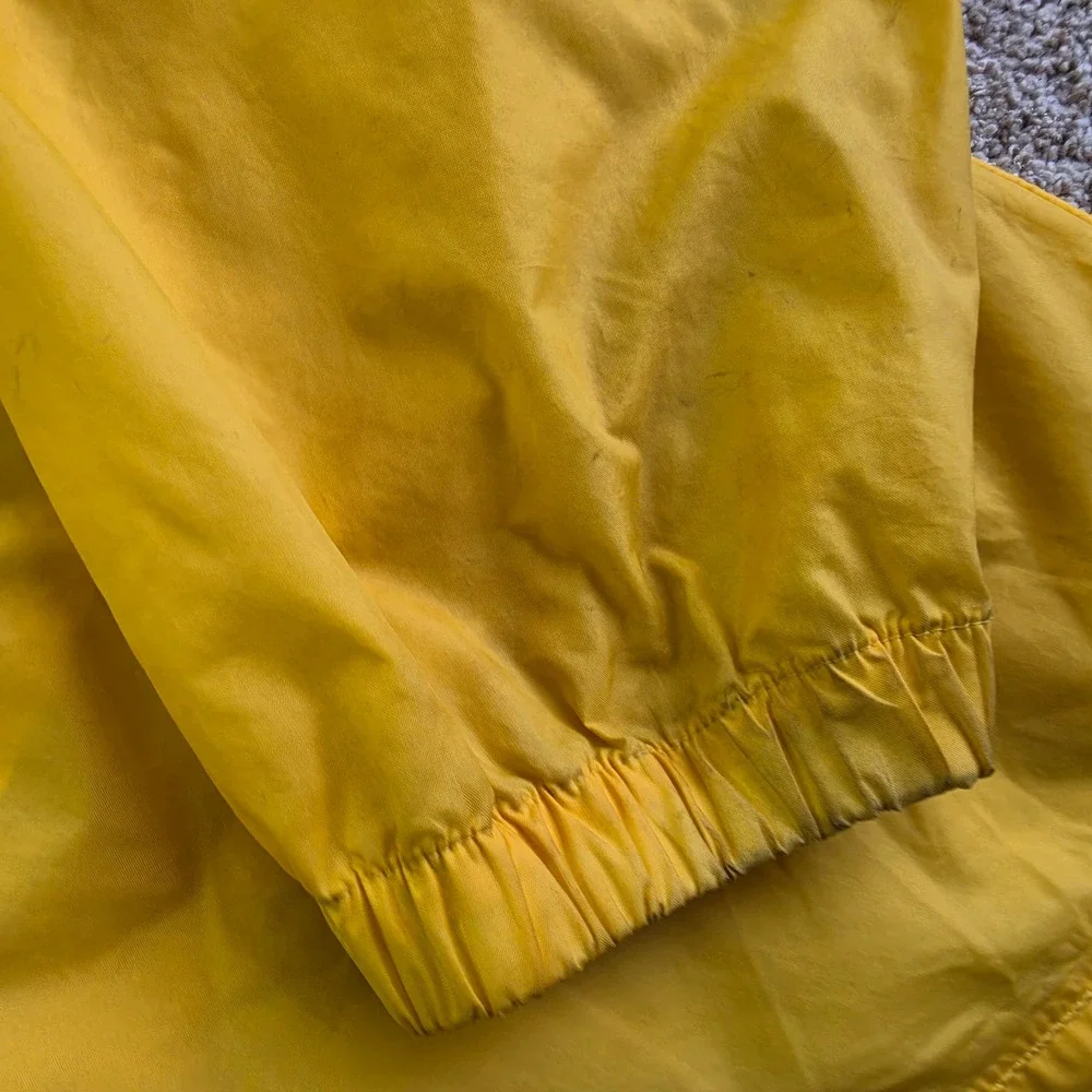 VINTAGE Helly Hansen Packable Windbreaker Jacket Mens XL Yellow Outdoor Rain
